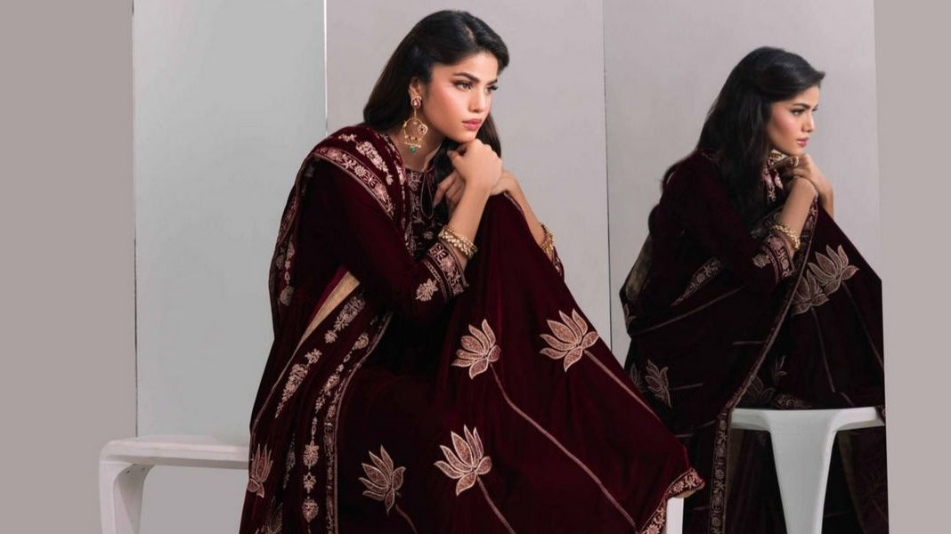Explore Formal Velvet Dresses & Embroidered Shawls for Wedding Season