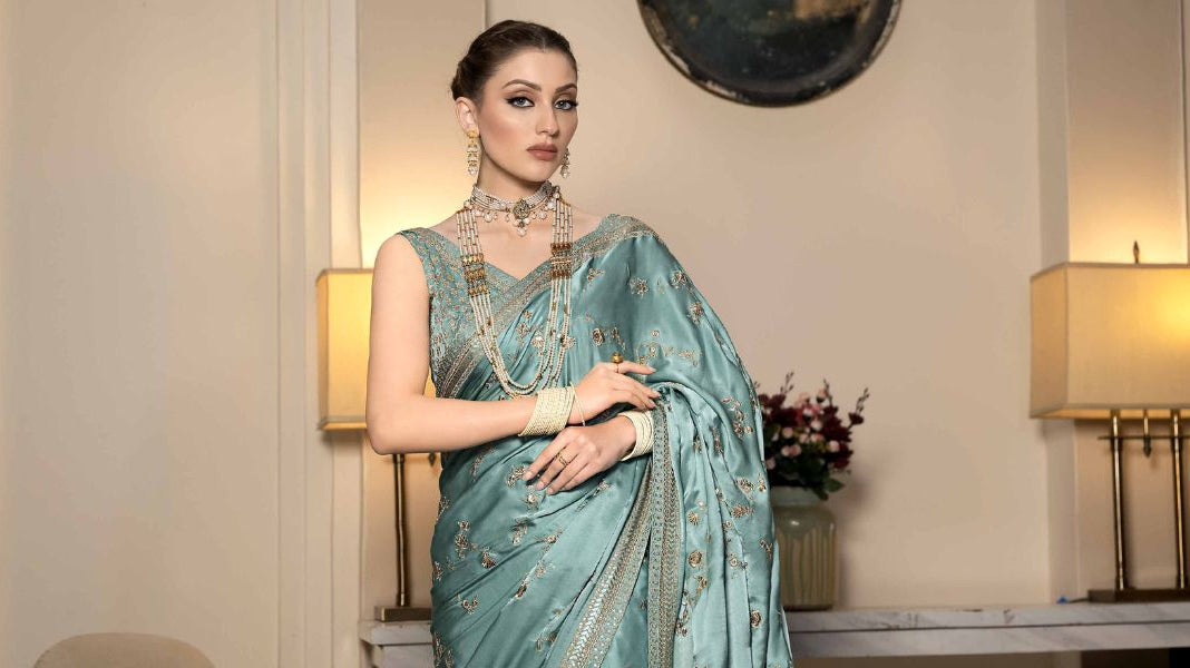 best pakistani saree collection