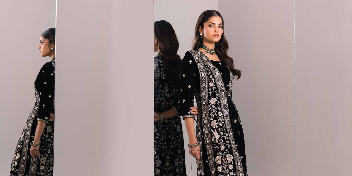 Pakistani Velvet formal dresses online