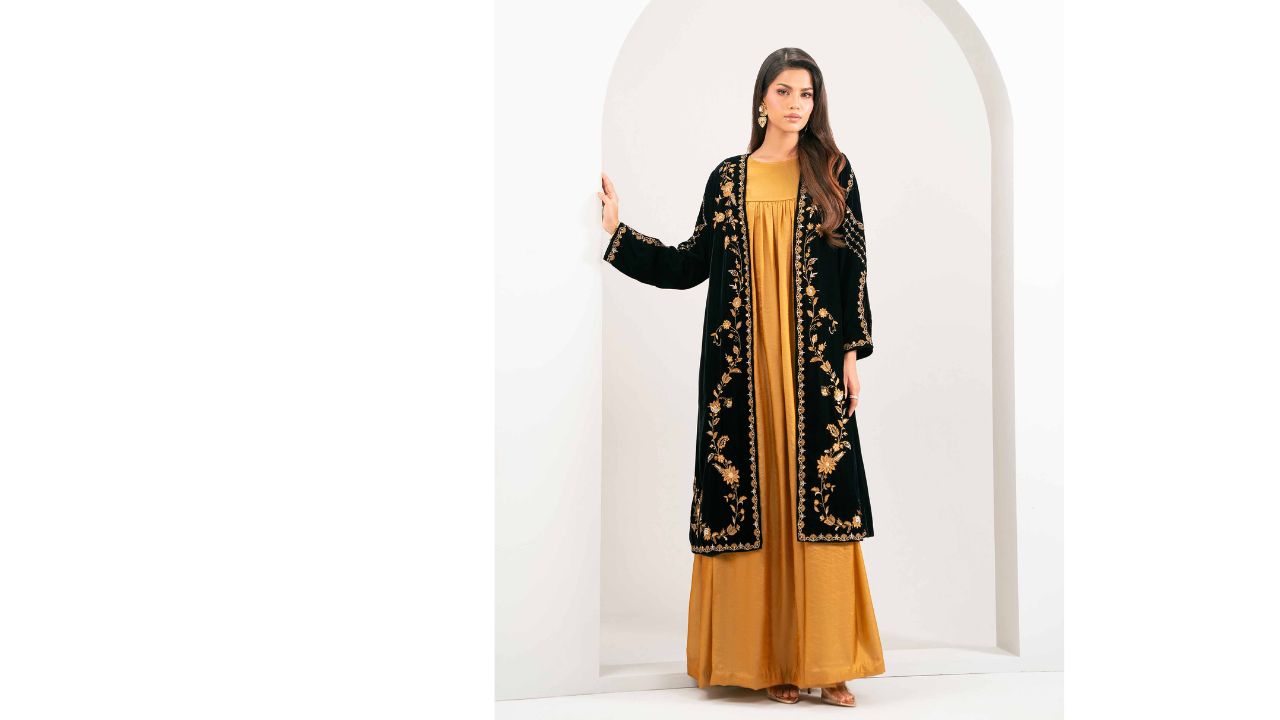 Winter Glam: Long Dresses That Blend Warmth with Style Nishat Boutique Winter Glam: Long Dresses That Blend Warmth with Style Nishat Boutique
