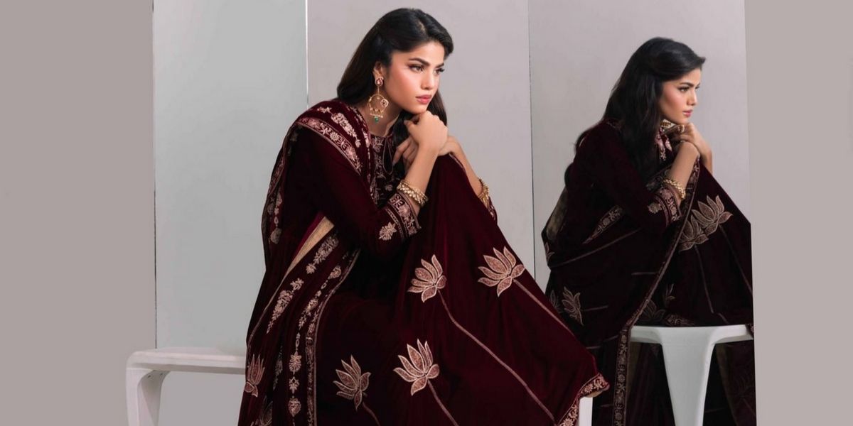 Explore Formal Velvet Dresses & Embroidered Shawls for Wedding Season