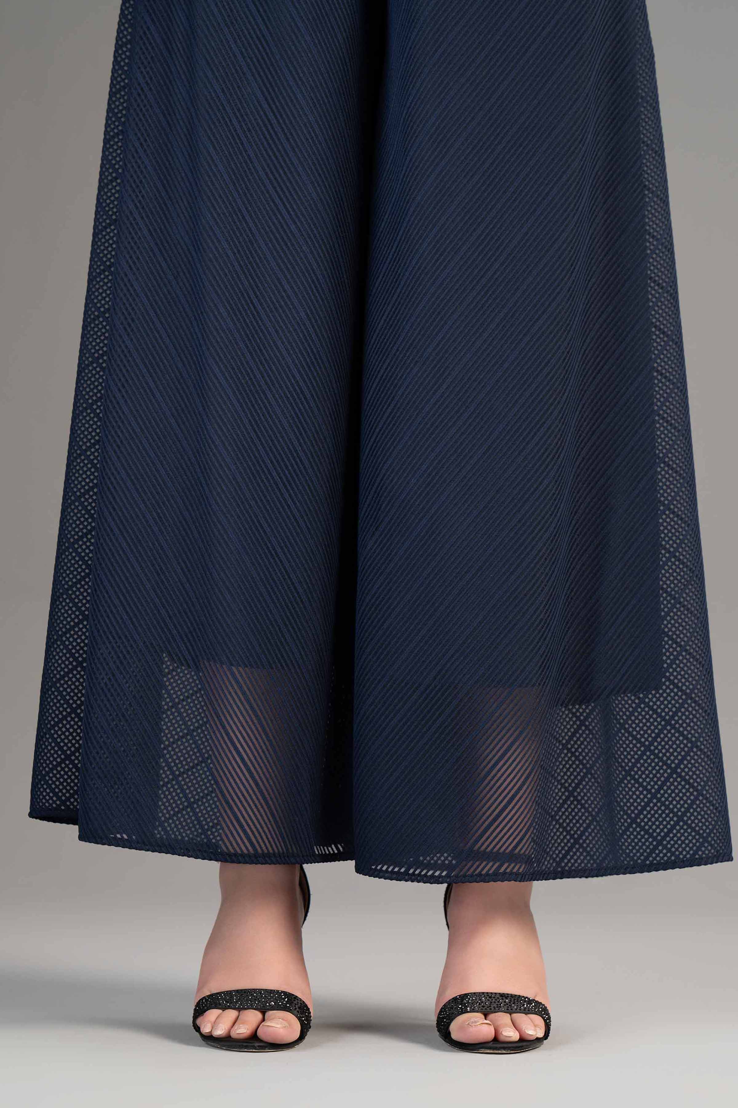 Fine Silk Blue Basic Trousers