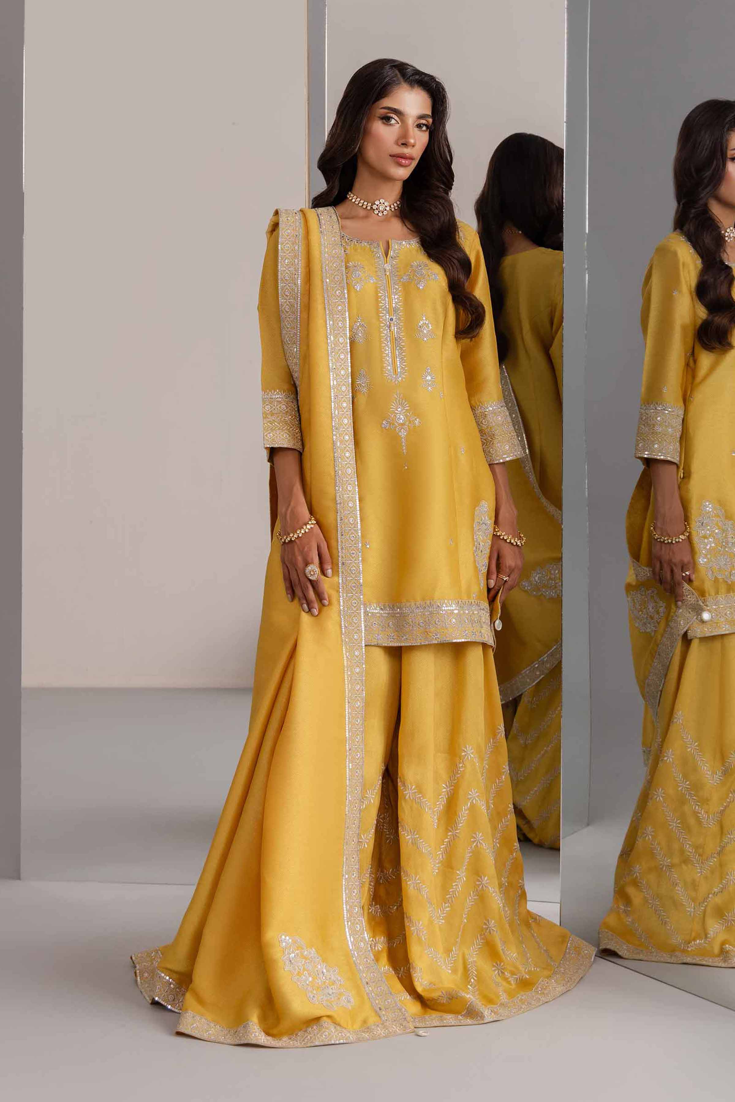 Yellow Sharara Set