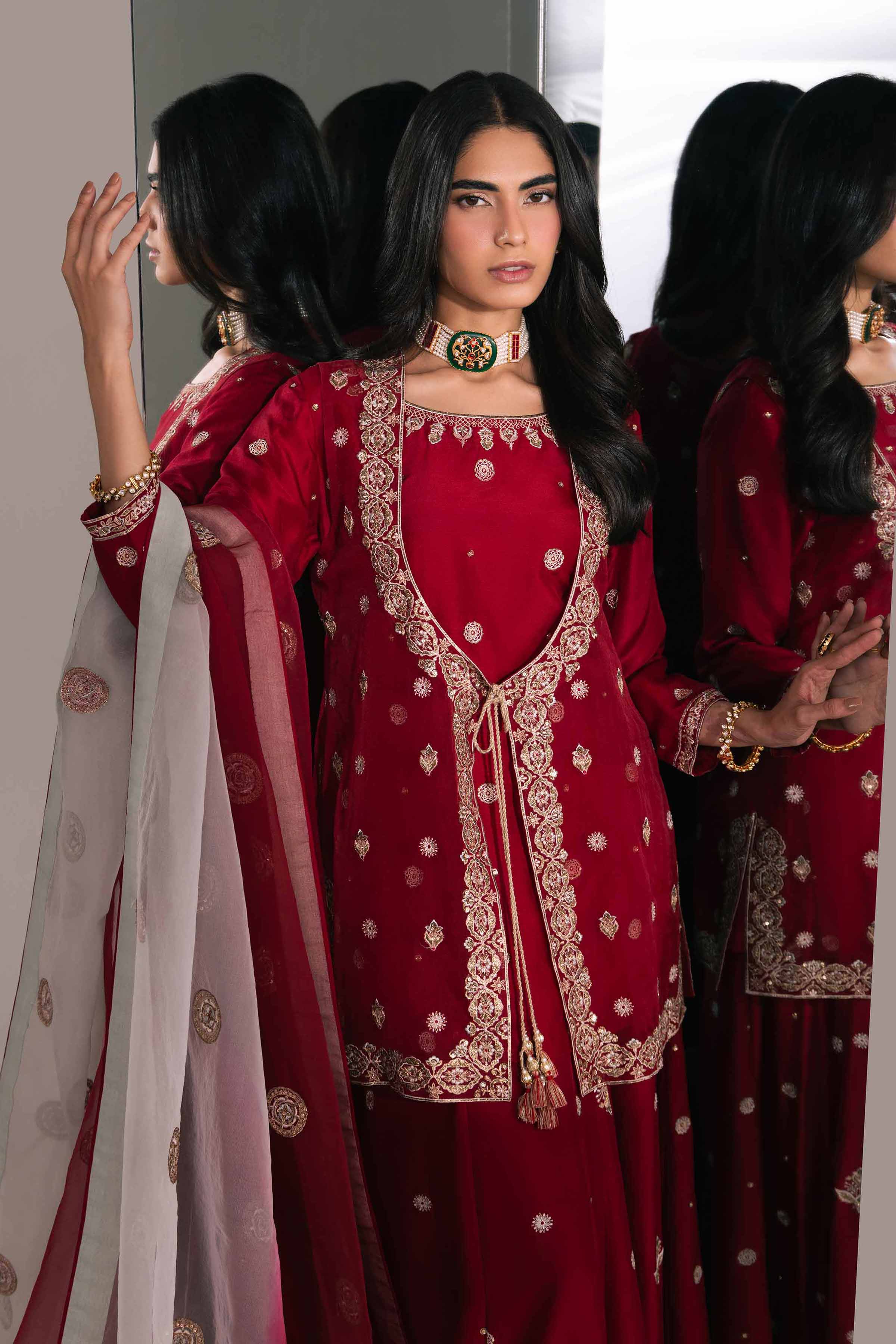 Silk Maroon Lehnga Set