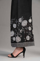 Rayan Silk Black Embroidered Trousers