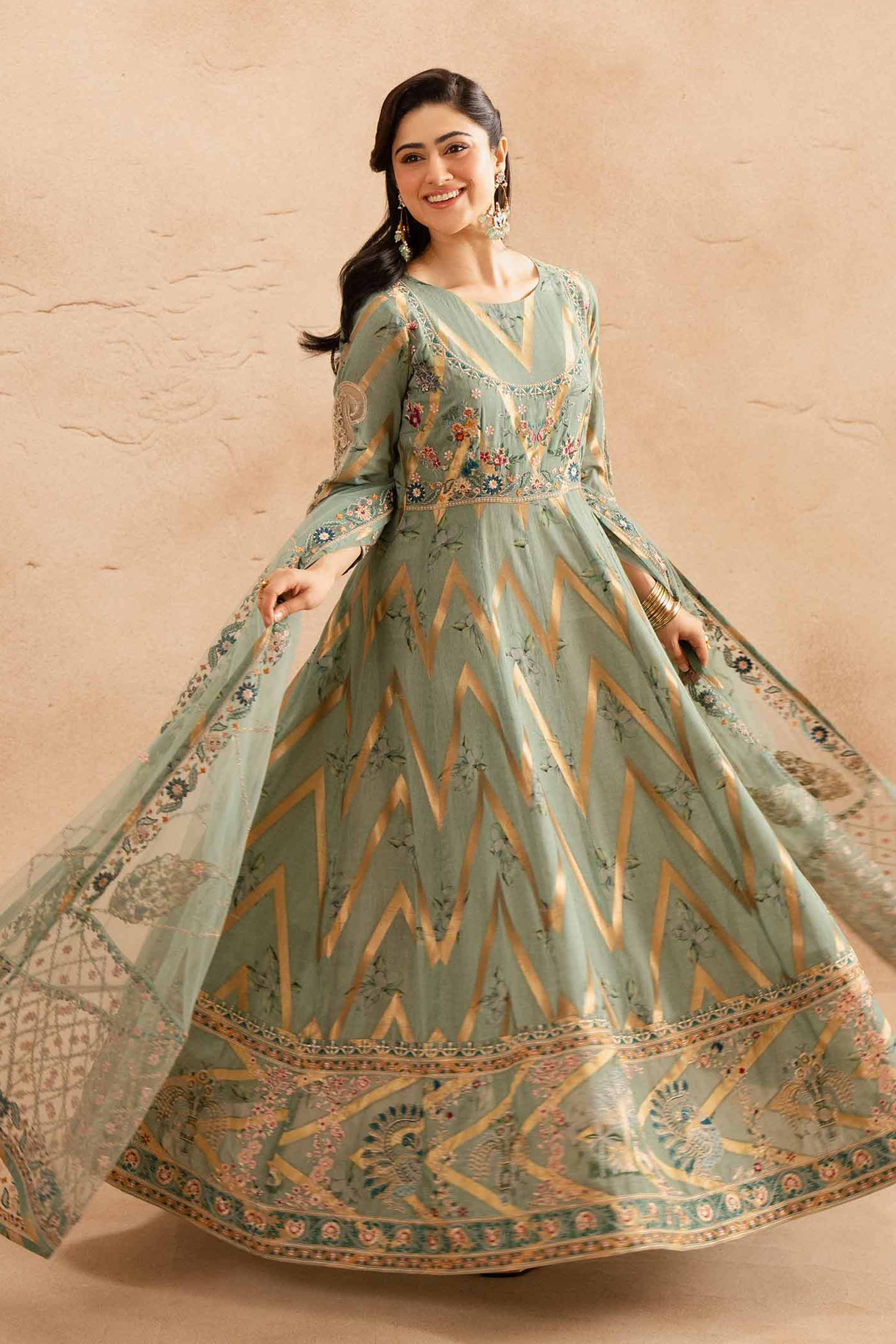 Long Designer Dresses for Winter Festive Wear Nishat Boutique Long Designer Dresses for Winter Festive Wear Nishat Boutique